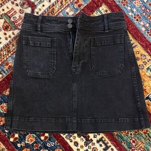 Madewell Black Denim Skirt